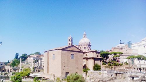 Historic building against clear blue sky