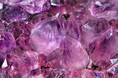 Full frame shot of amethist crystals