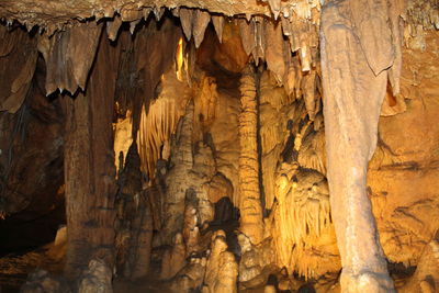 Low angle view of rock formation