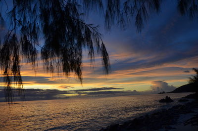 Scenic view of sea against sky during winter