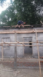 Man working at construction site