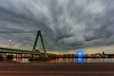Thunderclouds over cologne, severin's bridge. germany.