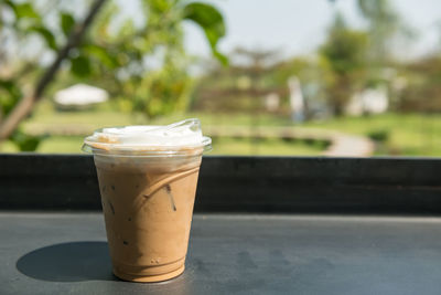 Close-up of drink on table