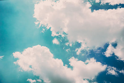 Low angle view of clouds in sky