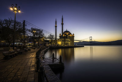 Illuminated city at night