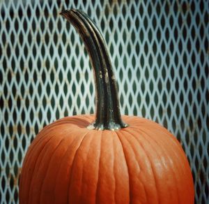 Close-up of pumpkin on table