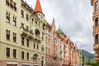 Low angle view of buildings in city