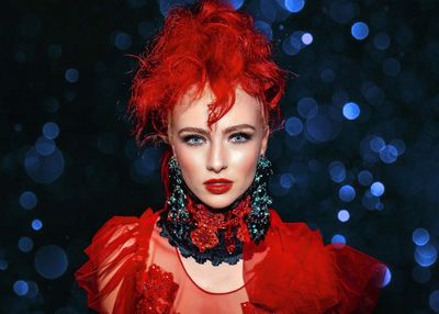Portrait of a serious young woman