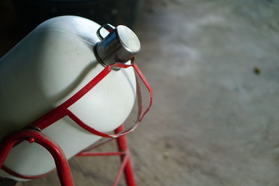 Close up of red umbrella