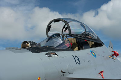 Cockpit closeup on the malaysian sukhoi su27