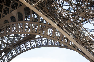 Low angle view of eiffel tower