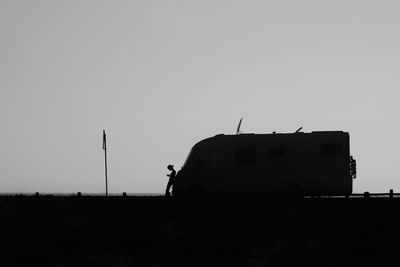 Person walking on road