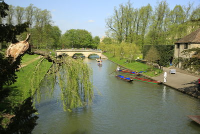 Scenic view of bridge over river against sky