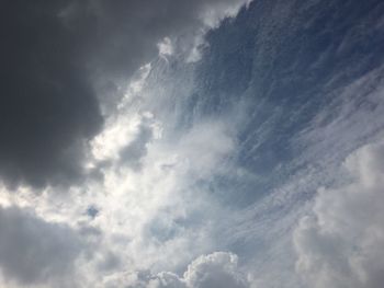 Low angle view of clouds in sky