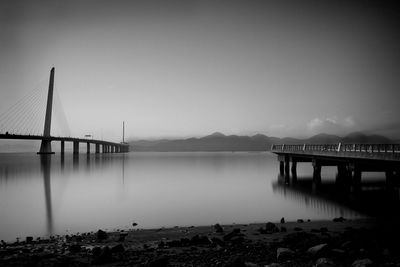 Bridge over river in city