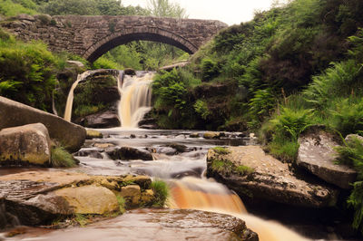 Scenic view of waterfall