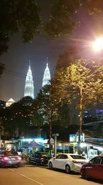 City street at night