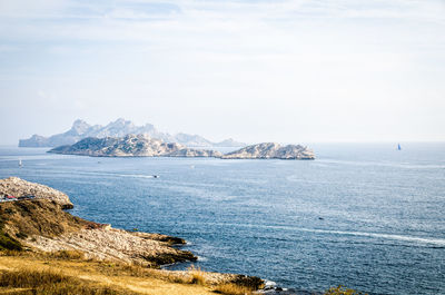 Scenic view of sea against sky