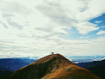 Low angle view of mountain against sky