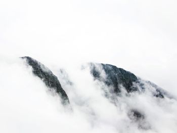 Low angle view of mountain against sky