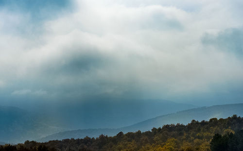 Scenic view of mountain against sky