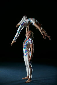 Couple dancing on stage