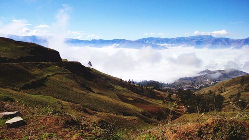 Scenic view of landscape against sky