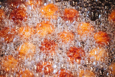 Full frame shot of water drops on glass