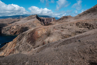 Scenic view of rocky mountains against sky