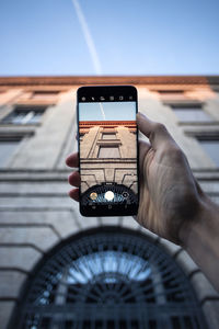 Person using smart phone