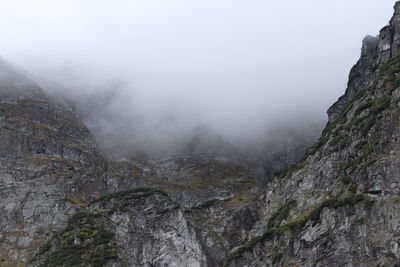 Scenic view of rocky mountains