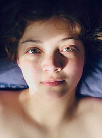 Close-up portrait of young woman