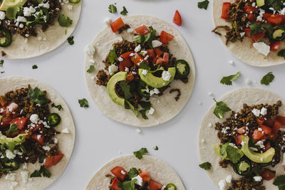 Tortillas with fresh healthy ingredients