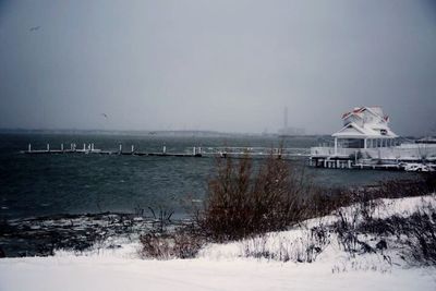 Scenic view of snow covered landscape