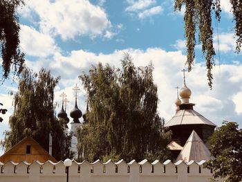 Low angle view of traditional building against sky