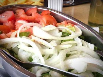 Close-up of salad in plate