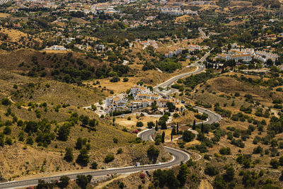 A view of a road leading out of mijas on the costa del sol in spain