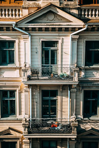 Low angle view of building. facade. 