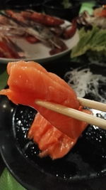 Close-up of sushi on plate