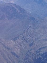 High angle view of snowcapped mountains