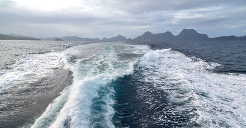 Panoramic view of sea against sky