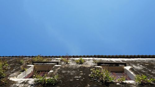 Built structure against clear blue sky