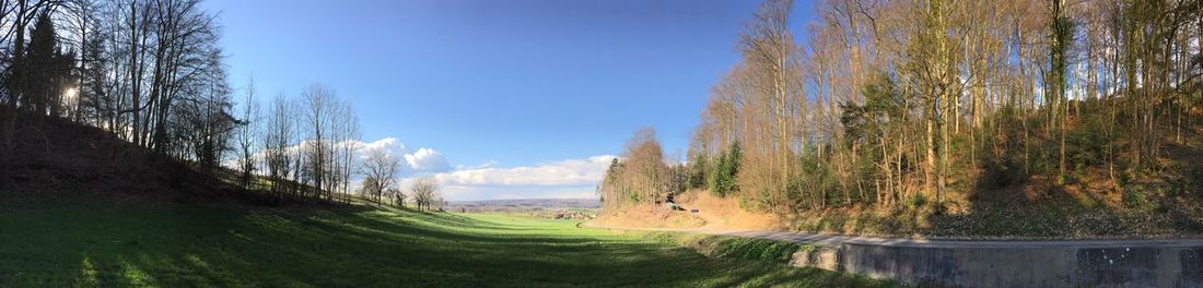 Panoramic view of landscape against clear sky