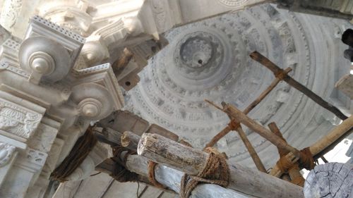 Low angle view of old ruin