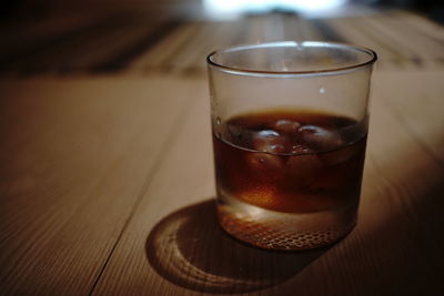 Close-up of drink on table