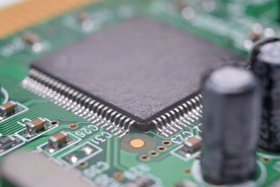 High angle view of computer keyboard