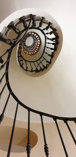 Low angle view of spiral staircase