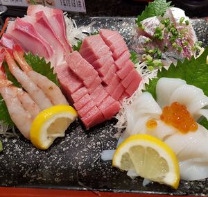 Close-up of sushi in plate