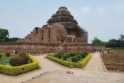 Low angle view of temple against sky