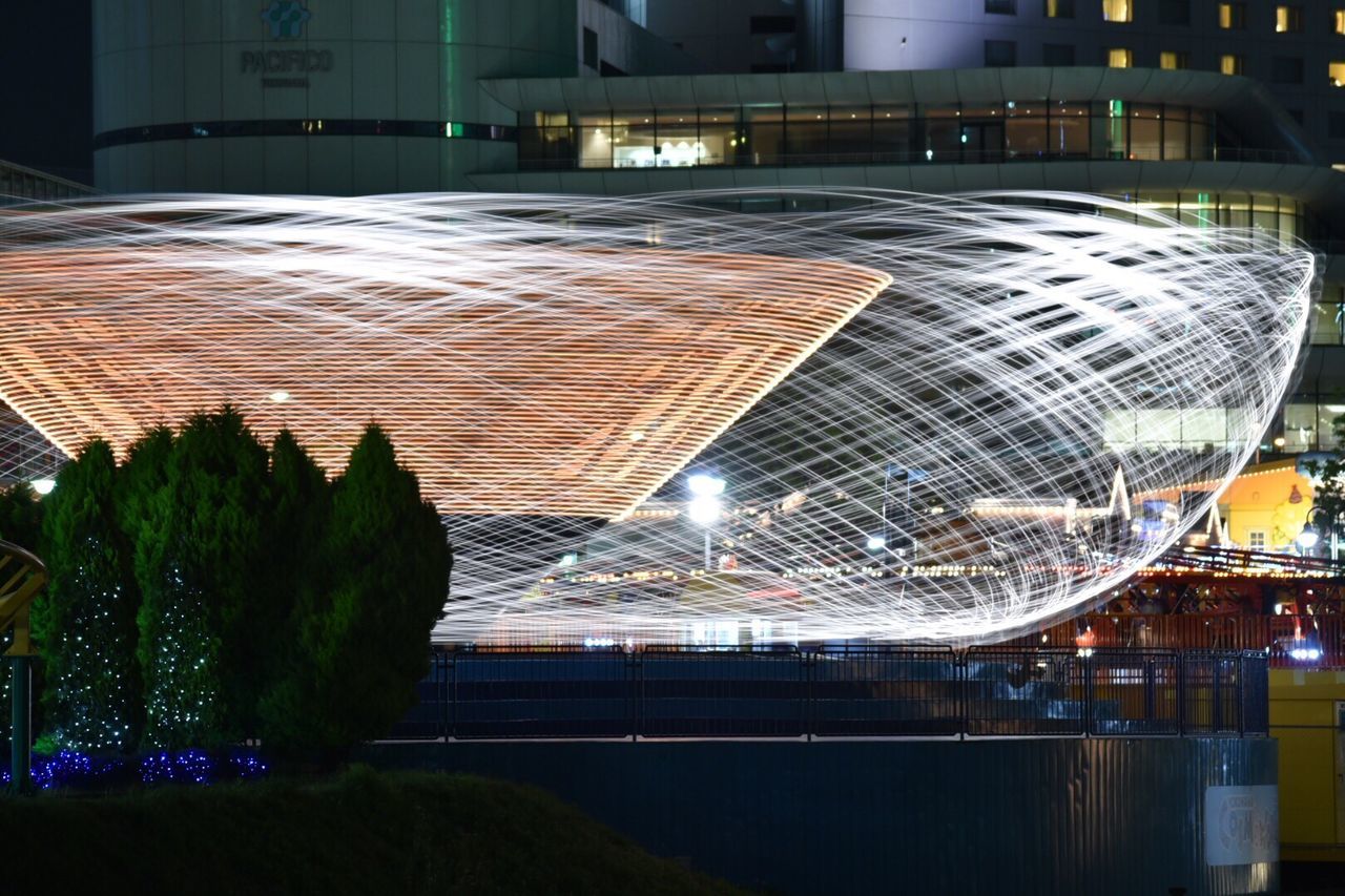 illuminated, building exterior, built structure, architecture, night, city, reflection, water, no people, building, outdoors, light - natural phenomenon, glowing, house, lighting equipment, modern, glass - material, pattern, light, residential building